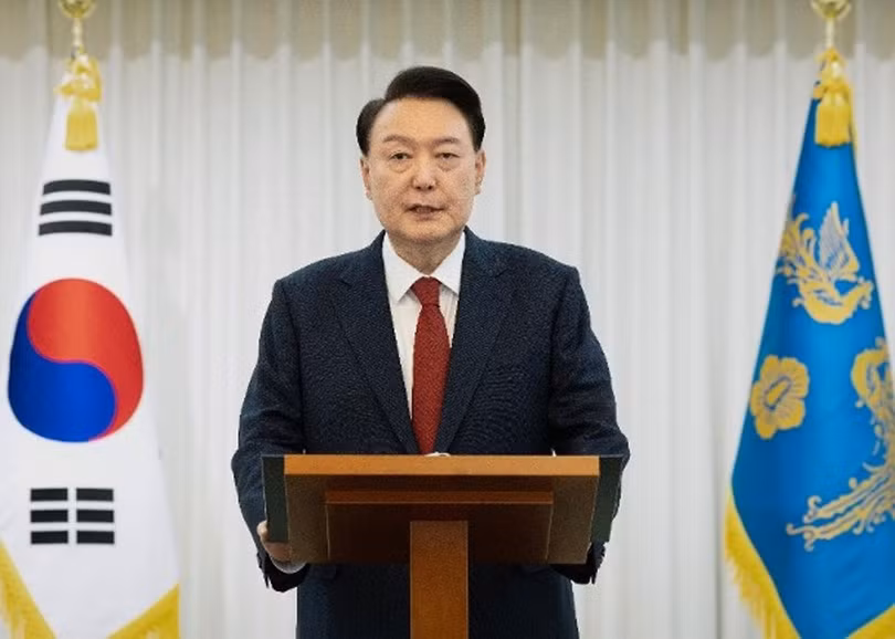 Tổng thống Yoon Suk-yeol đã bị gửi giấy triệu tập tới cơ quan điều tra vì cáo buộc phạm tội cầm đầu nội loạn và lạm dụng quyền lực. Ảnh: Dongfang.