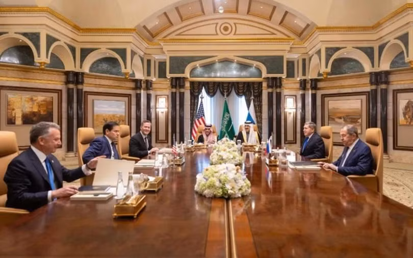 Phái đoàn Mỹ và Nga hội đàm tại Riyadh mở ra hy vọng chấm dứt chiến tranh, lập lại hòa bình ở Ukraine. Ảnh: Xinhua.