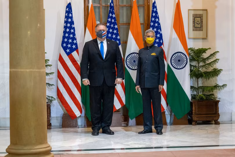 Hai Ngoại trưởng Mike Pompeo và Subrahmanyam Jaishankar (Ảnh: Reuters). Hai Ngoại trưởng Mike Pompeo và Subrahmanyam Jaishankar (Ảnh: Reuters).