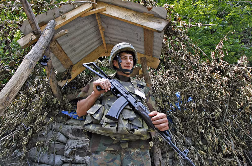 Quân nhân Gruzia trong thơi gian cuộc chiến ở Nam Ossetia, 2008