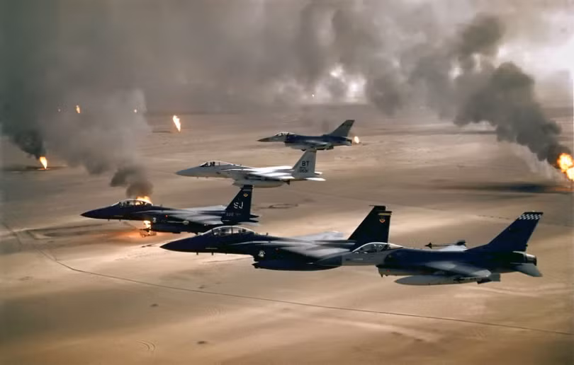 Máy bay liên quân trong chiến dịch Bão táp Sa mạc, xâm lược Iraq