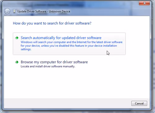 Nếu may mắn, Windows sẽ tự động cài đặt các driver có sẵn hệ thống. Nếu may mắn, Windows sẽ tự động cài đặt các driver có sẵn hệ thống.