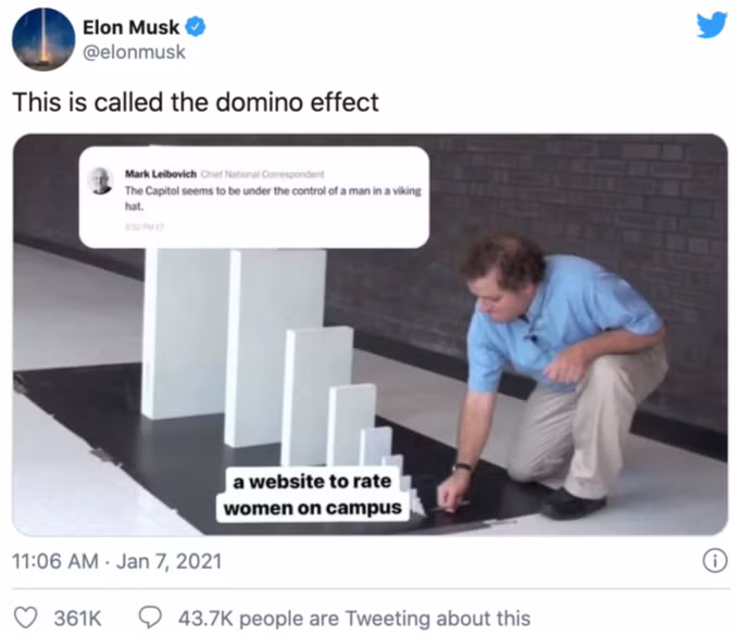 Musk ám chỉ Facebook là nền tảng "dung dưỡng" cho các cuộc bạo loạn. Musk ám chỉ Facebook là nền tảng "dung dưỡng" cho các cuộc bạo loạn.