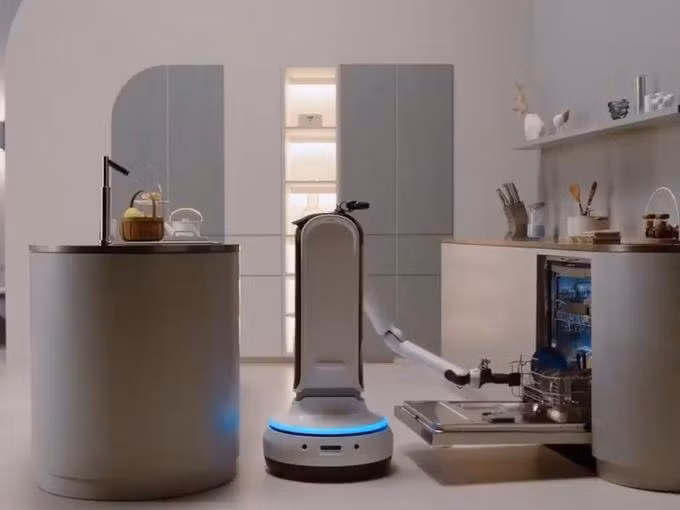 Robot Samsung có thể sử dụng máy rửa bát. Robot Samsung có thể sử dụng máy rửa bát.