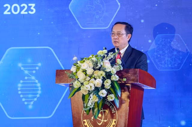 Bộ trưởng Bộ Khoa học và Công nghệ Huỳnh Thành Đạt phát biểu tại buổi lễ - Ảnh: VGP/Nhật Bắc