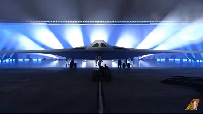 Ảnh B-21 chụp từ xa (Ảnh: Huanqiu).