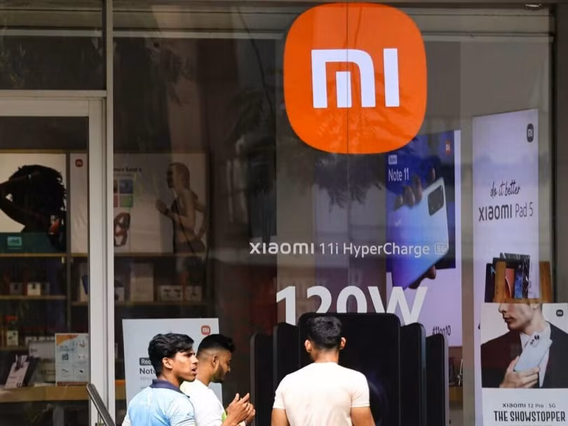 Cửa hành điện thoại Xiaomi ở Ấn Độ. Ảnh Business Recorder
