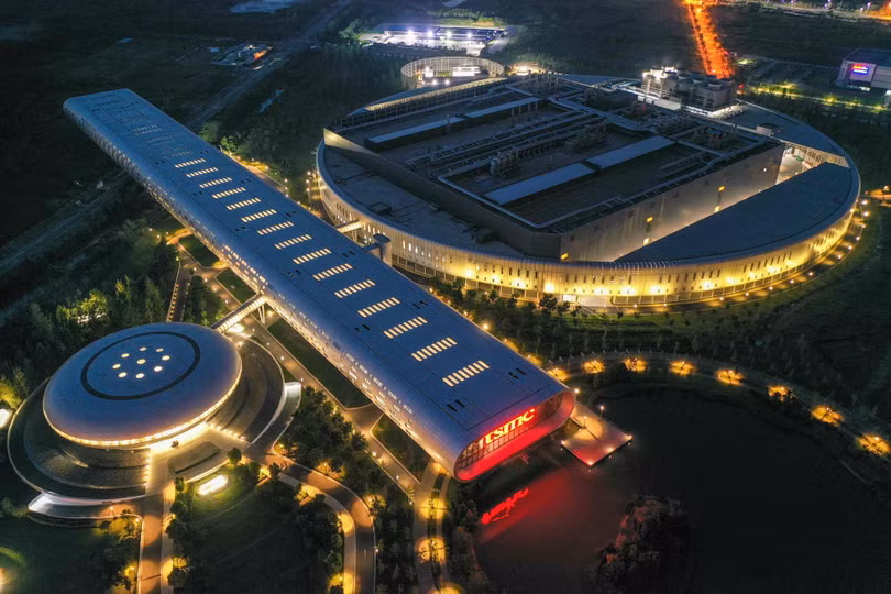 Tổ hợp sản xuất của TSMC ở Nam Kinh, thủ phủ của tỉnh Giang Tô, miền đông Trung Quốc. Không ảnh: AFP