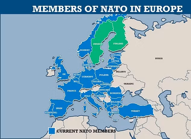 Nếu Phần Lan và Thụy Điển gia nhập NATO, Nga sẽ có đường biên giới chung với liên minh quân sự này nhiều gấp 3 lần hiện nay. Nếu Phần Lan và Thụy Điển gia nhập NATO, Nga sẽ có đường biên giới chung với liên minh quân sự này nhiều gấp 3 lần hiện nay.