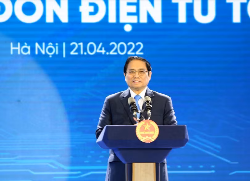Thủ tướng Phạm Minh Chính đánh giá cao kết quả triển khai hệ thống hóa đơn điện tử. Ảnh: Tổng cục Thuế Thủ tướng Phạm Minh Chính đánh giá cao kết quả triển khai hệ thống hóa đơn điện tử. Ảnh: Tổng cục Thuế