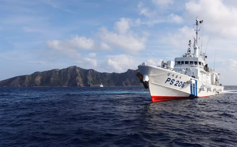 Tàu công vụ Nhật Bản tuần tra vùng biển quần đảo Senkaku (Ảnh: Dwnews). Tàu công vụ Nhật Bản tuần tra vùng biển quần đảo Senkaku (Ảnh: Dwnews).