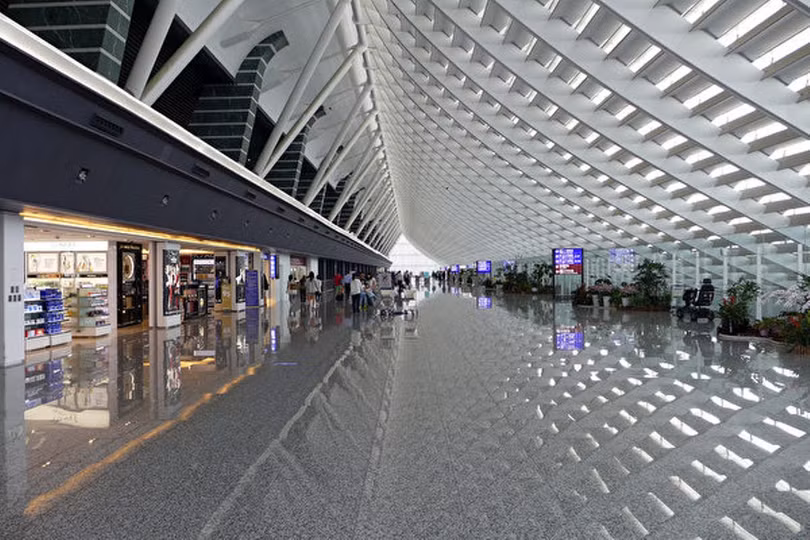 Sân bay quốc tế Đào Viên, nơi hai vợ chồng Chủ tịch Công ty đầu tư Đổi mới Trung Quốc Hướng Tâm và Củng Thanh bị bắt giữ tối 24/11. 