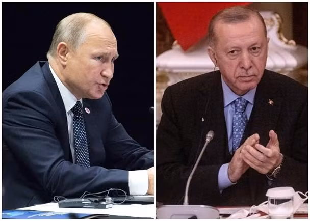 Ngày 17/3, Tổng thống Nga Putin và Tổng thống Thổ Nhĩ Kỳ Erdogan đã có cuộc điện đàm, trọng tâm là cuộc khủng hoảng Nga-Ukraine hiện nay (Ảnh: Đông Phương).