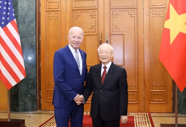 Tổng Bí thư Nguyễn Phú Trọng và Tổng thống Hoa Kỳ Joe Biden