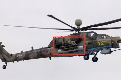 Trực thăng tấn công Mi-28 được trang bị tên lửa Khrizantema. Ảnh: MW.