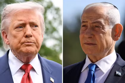 Tổng thống Mỹ Donald Trump và Thủ tướng Israel Benjamin Netanyahu. Ảnh: Getty.