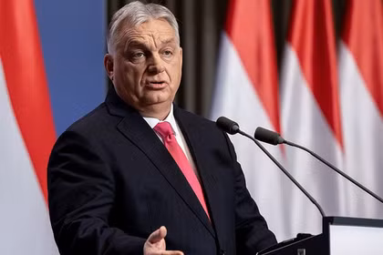 Thủ tướng Hungary Viktor Orban phát biểu tại cuộc họp báo thường niên ở Budapest, Hungary, ngày 5/1. Ảnh: Getty.