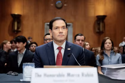Ngoại trưởng Mỹ Marco Rubio ra điều trần trước Ủy ban Đối ngoại Thượng viện về đề xuất ngân sách năm tài chính 2027 của Tổng thống Donald Trump dành cho Bộ Ngoại giao, tại Đồi Capitol ở Washington, D.C., Mỹ hôm 2/6. Ảnh: Reuters.