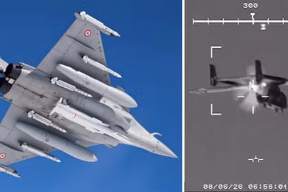 Máy bay chiến đấu Rafale và việc nhắm mục tiêu vào máy bay không người lái Maya của Ukraine. Ảnh: MW.