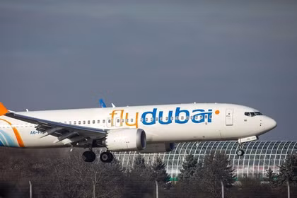 Máy bay chở khách thương mại của hãng hàng không Fly Dubai. Ảnh: Getty.