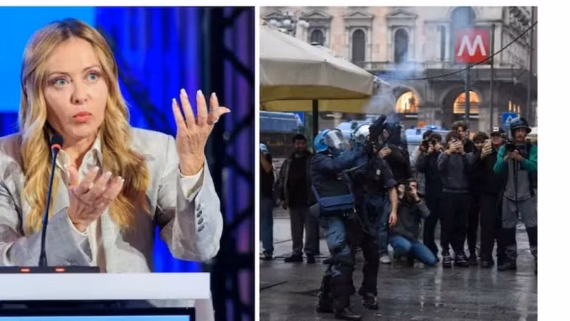 Đối phó với các cuộc biểu tình biến thành bạo loạn, chính phủ Italy của Thủ tướng Giorgia Meloni đã khẩn cấp thông qua sắc lệnh an ninh mới và triển khai 500 binh sĩ quân đội tới Milan. Ảnh: QQnews.