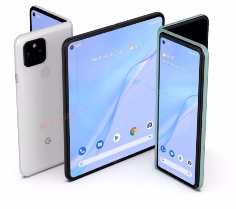 Hình ảnh được cho là thiết kế của Pixel Fold (Ảnh: Phone Arena)