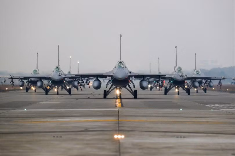Tiêm kích F-16V được lượng lượng phòng vệ trên không Đài Loan đưa vào hoạt động từ tháng 11 năm ngoái (Ảnh: SCMP)