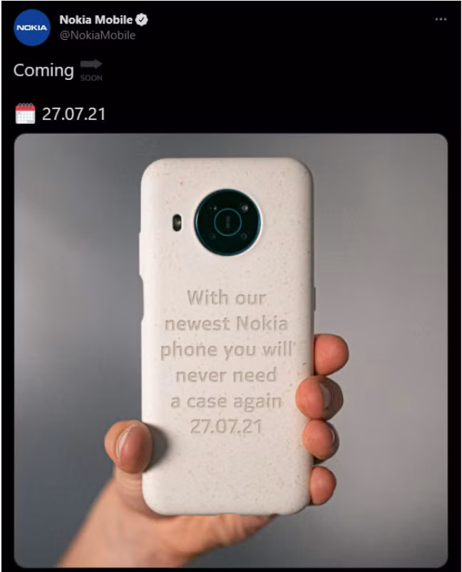 Hình ảnh được Nokia đăng tải trên Twitter, cho thấy hãng sắp đem đến cho người dùng một mẫu điện thoại thông minh siêu bền (Ảnh: Android Authority) Hình ảnh được Nokia đăng tải trên Twitter, cho thấy hãng sắp đem đến cho người dùng một mẫu điện thoại thông minh siêu bền (Ảnh: Android Authority)