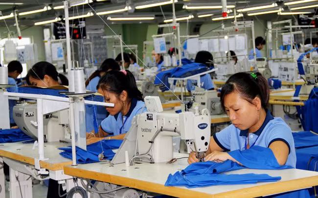 Lao động đang làm việc tại một nhà máy may mặc - Ảnh minh họa: Quốc Hùng