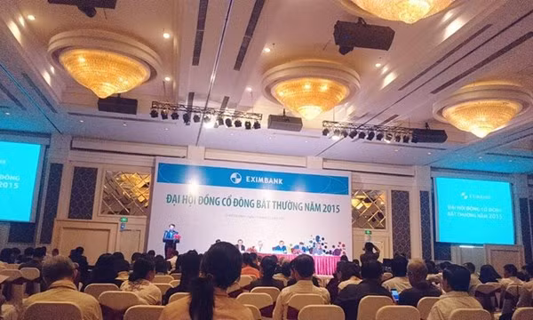 Quang cảnh Đại hội đồng cổ đông bất thường 2015 của Eximbank (Ảnh: PD)