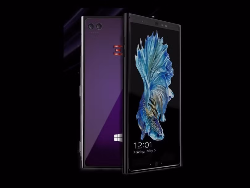 Hình ảnh render chiếc điện thoại sử dụng Windows 10 của hãng Emperion (Ảnh: Windowscentral)