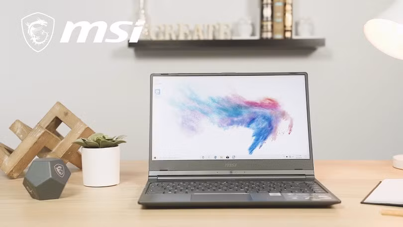 MSI Modern 14 sở hữu viền màn hình mỏng (Ảnh: Laptop Media) MSI Modern 14 sở hữu viền màn hình mỏng (Ảnh: Laptop Media)