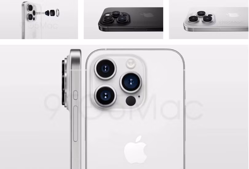 Cụm camera sau của iPhone 15 Pro sẽ lớn hơn so với người tiền nhiệm (Ảnh: Gizmochina)