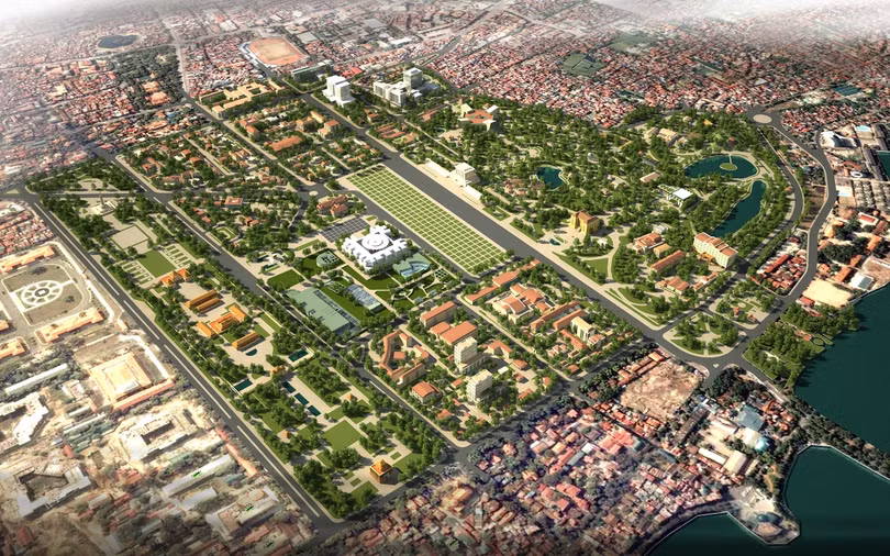 Phối cảnh đồ án quy hoạch Khu trung tâm chính trị Ba Đình.