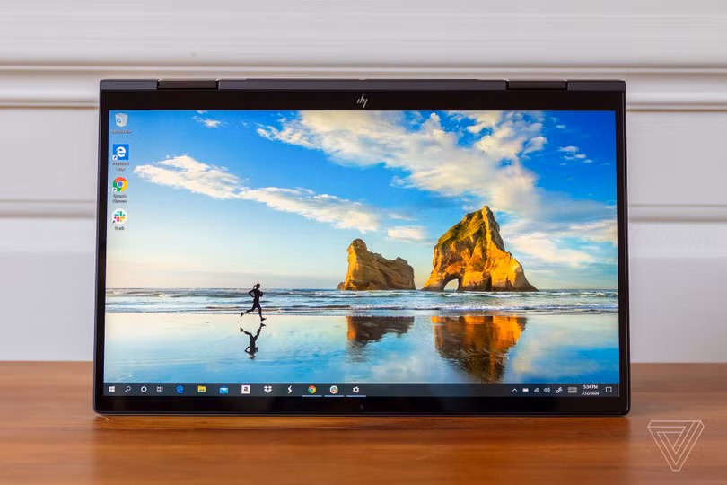 Màn hình của HP Envy X360 2020 có độ phủ màu lên đến 100% sRGB (Ảnh:The Verge) Màn hình của HP Envy X360 2020 có độ phủ màu lên đến 100% sRGB (Ảnh:The Verge)