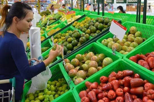 Trái cây: Giá giảm thê thảm ảnh 1 Để có mặt trong siêu thị, trái cây phải đạt chuẩn VietGAP, GlobalGAP và được lựa chọn khá đồng đều về mẫu mã, trọng lượng