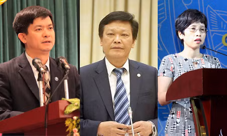 Từ trái qua: Ông Lê Quang Tùng, ông Nguyễn Duy Thăng và bà Nguyễn Thị Phú Hà. Ảnh: VGP