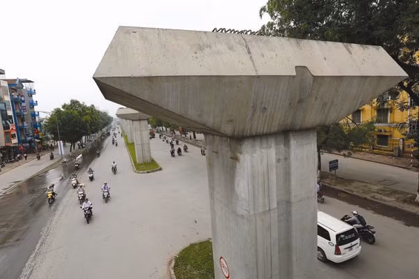 Đường sắt trên cao Cát Linh - Hà Đông vay vốn ODA Trung Quốc bị đội vốn và chậm tiến độ - Ảnh TL