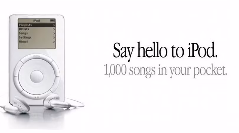 Mẫu iPod đời đầu có thể lưu trữ 1.000 bài hát (Ảnh: Apple Insider)