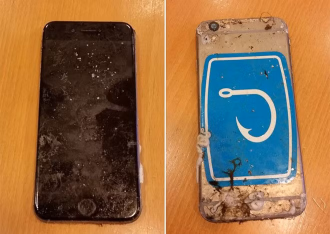 Chiếc iPhone tìm được sau tai nạn. Ảnh: Business Insider.