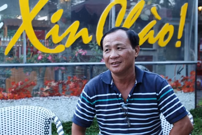 Chủ quán cà phê Xin Chào sau khi được minh oan. Ảnh:K.T.