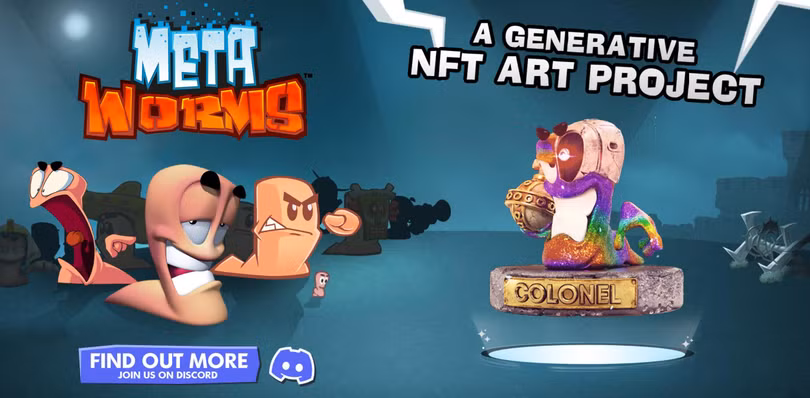 Dự án game NFT "Meta Worms" (Ảnh: The Verge) Dự án game NFT "Meta Worms" (Ảnh: The Verge)