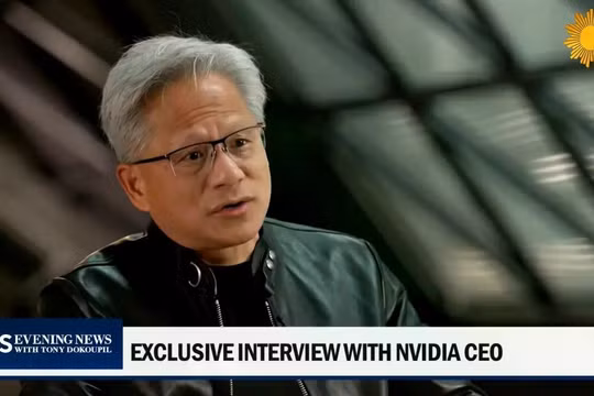 CEO Nvidia Jensen Huang trả lời phỏng vấn trên CBS hôm 18/9. Ảnh: Creaders.