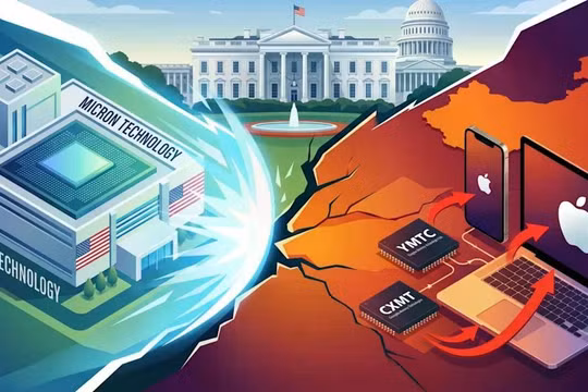 Micron phản đối mạnh mẽ đề xuất cho phép Apple sử dụng chip nhớ của CXMT. Ảnh: Yahoofinance.