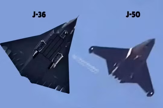 Hai mẫu tiêm kích thế hệ thứ 6 của Trung Quốc. Ảnh: Sohu.