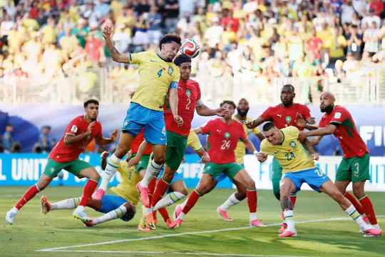 Đội tuyển Morocco đã làm nên kỳ tích khi cầm hòa tuyển Brazil 1-1 trong trận ra quân. Ảnh: Getty.