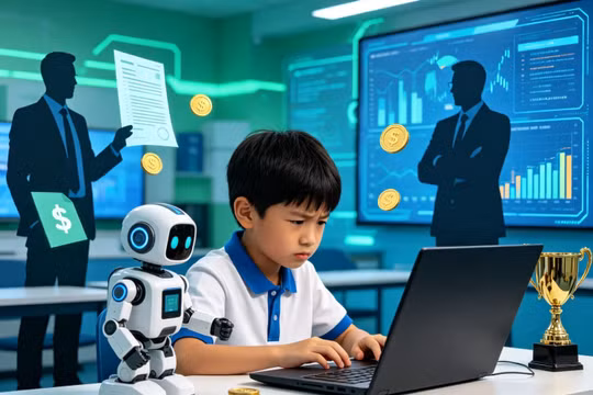 AI phát triển kéo theo một số lượng đông đảo "thiên tài" nhí ở Trung Quốc. Ảnh: Doubao.
