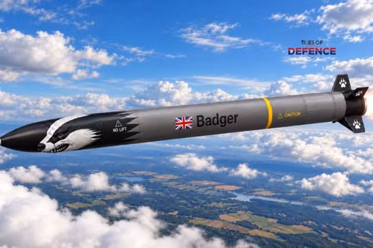 Ảnh do máy tính dựng về tên lửa Badger Mk1. Ảnh: Cody Aerospace & Defence.