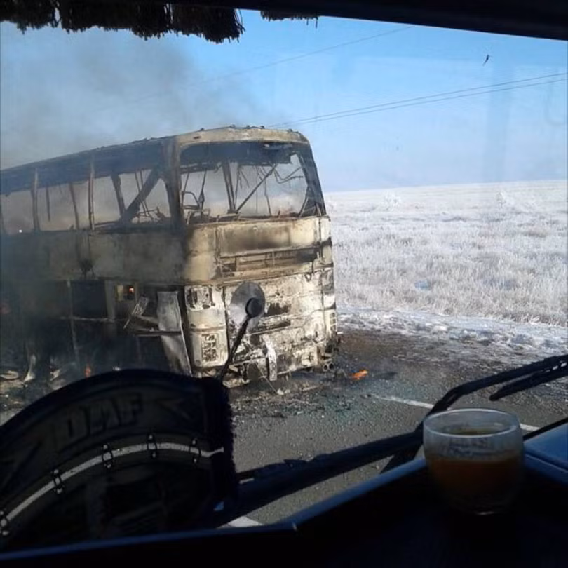 Cháy xe buýt, hơn 50 người thiệt mạng ở Kazakhstan ảnh 1