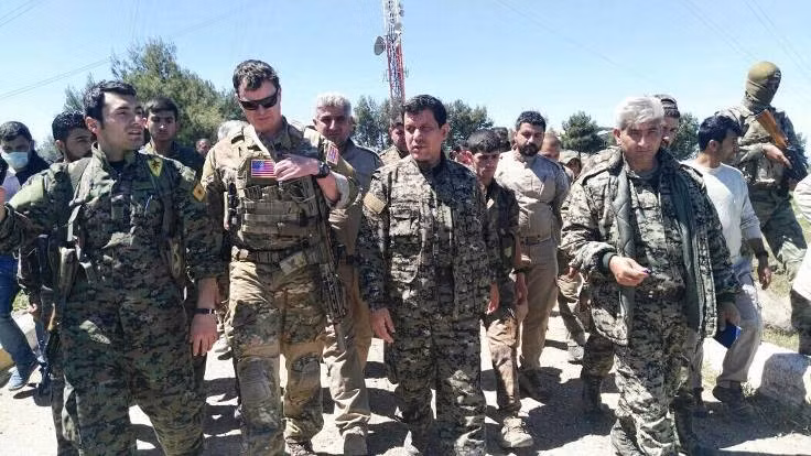 Nhóm sĩ quan Mỹ tại Syria.